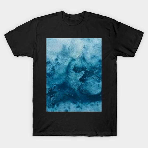 Blue watercolor gradient  design T-Shirt by Artistic_st